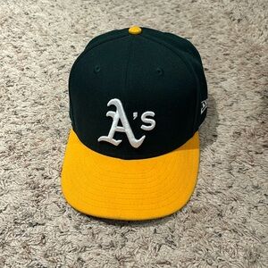 Basically brand new, barely worn Oakland A’s fitted hat Size 7 1/4